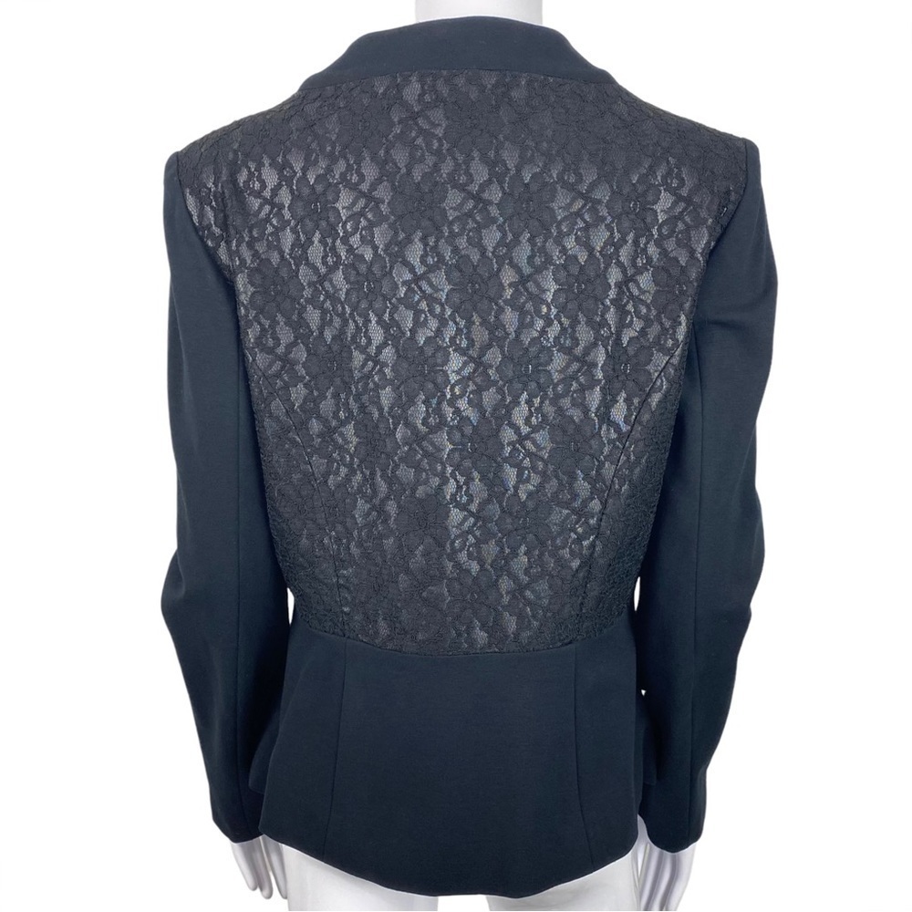 Cache Lined Hidden Zipper Elaborate Lace Jacket 10 - image 4